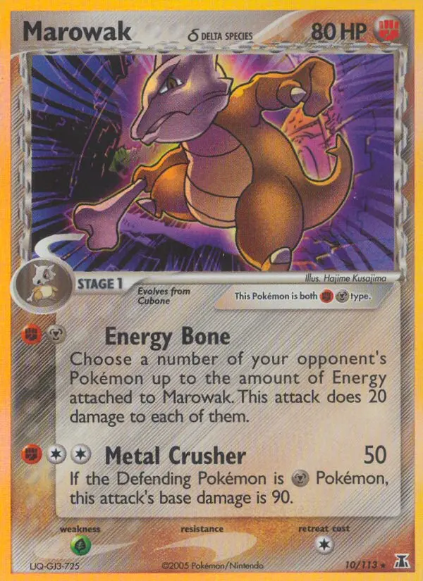Marowak δ 10 — Delta Species 10, Holofoil finish