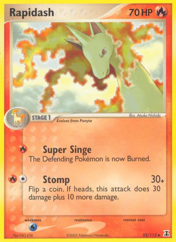 Rapidash 52 card from Delta Species