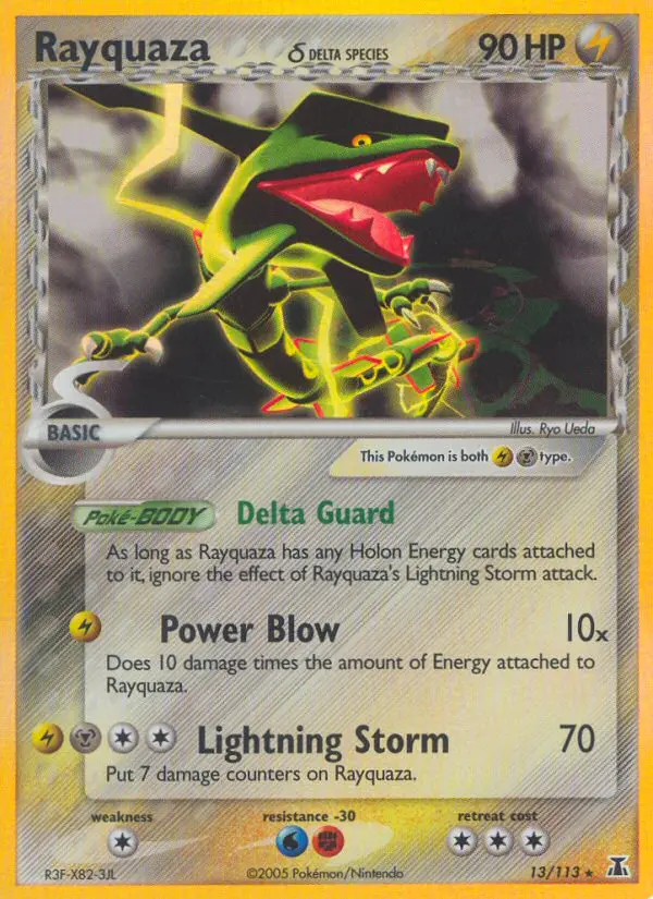 Rayquaza δ 13 card from Delta Species