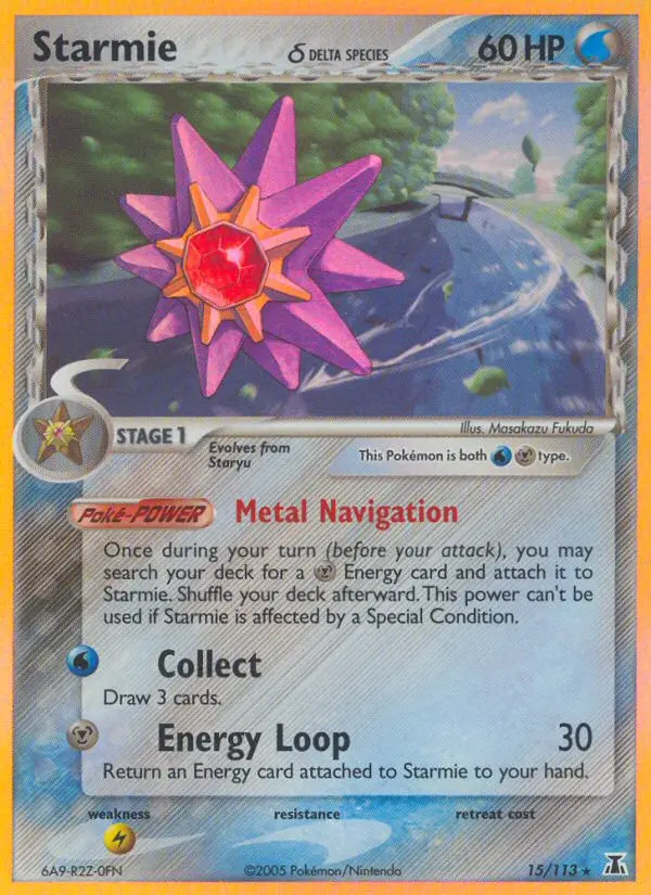 Starmie δ 15 — Delta Species 15, Holofoil finish