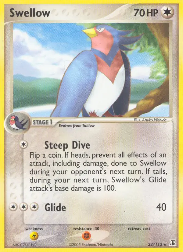 Swellow 32 card from Delta Species
