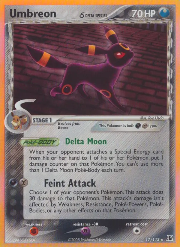 Umbreon δ 17 — Delta Species 17, Holofoil finish