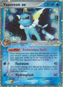 Vaporeon ex — Delta Species #110