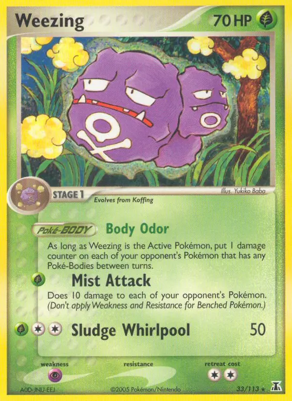 Weezing 33 card from Delta Species
