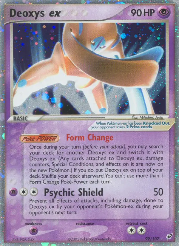 Deoxys ex 99 card from Deoxys