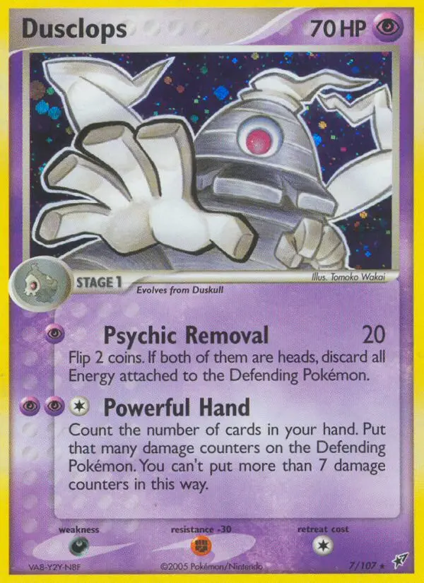 Dusclops 7 card from Deoxys