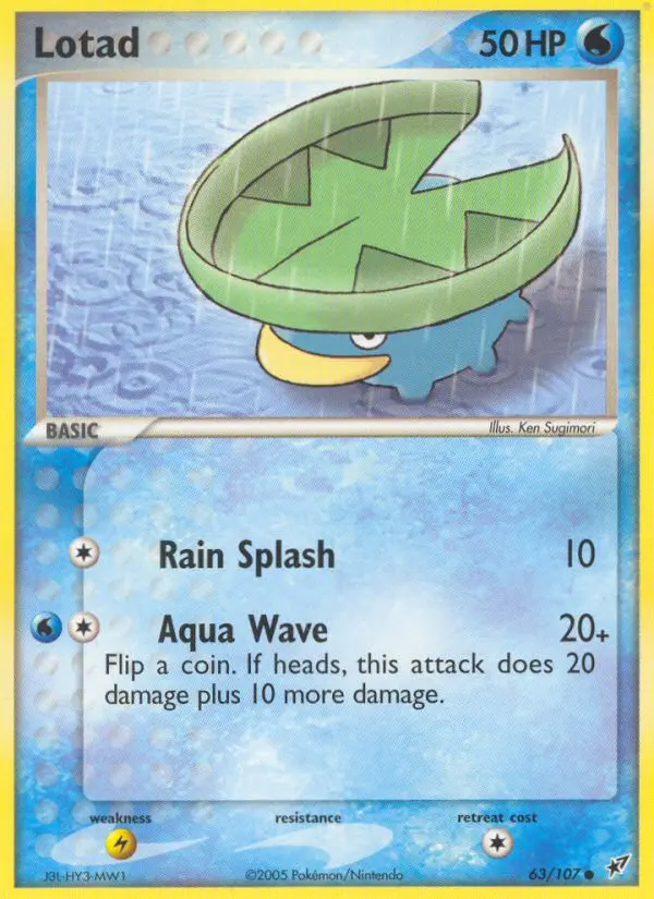 Lotad 63 card from Deoxys