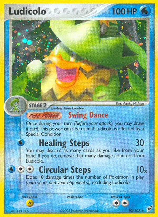 Ludicolo 10 — Deoxys 10, Holofoil finish