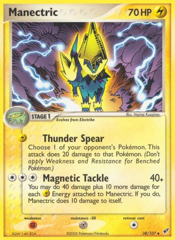 Manectric 38 card from Deoxys
