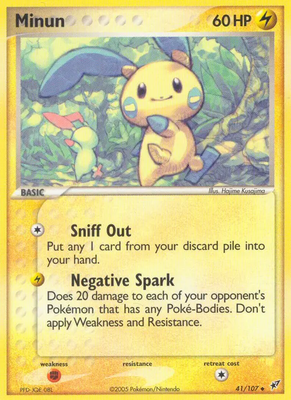Minun 41 card from Deoxys