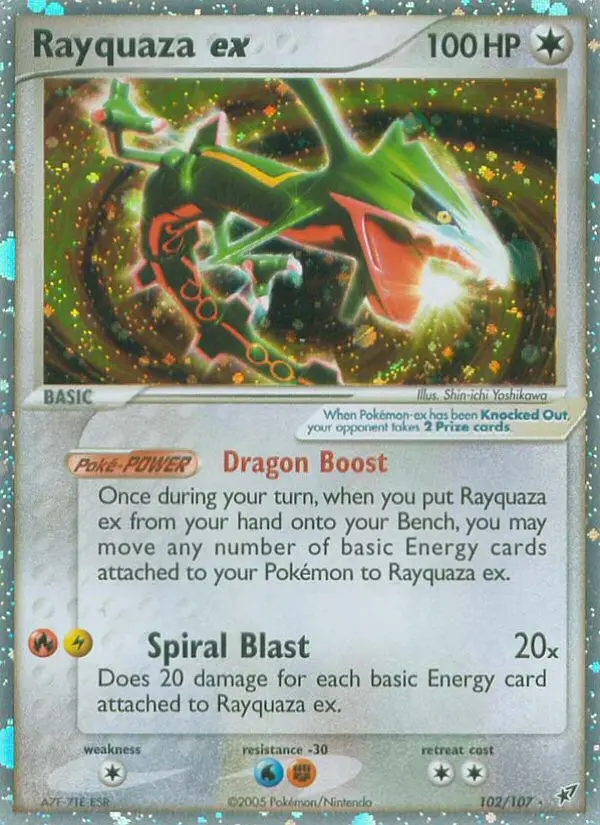 Rayquaza ex 102 — the most expensive Deoxys card
