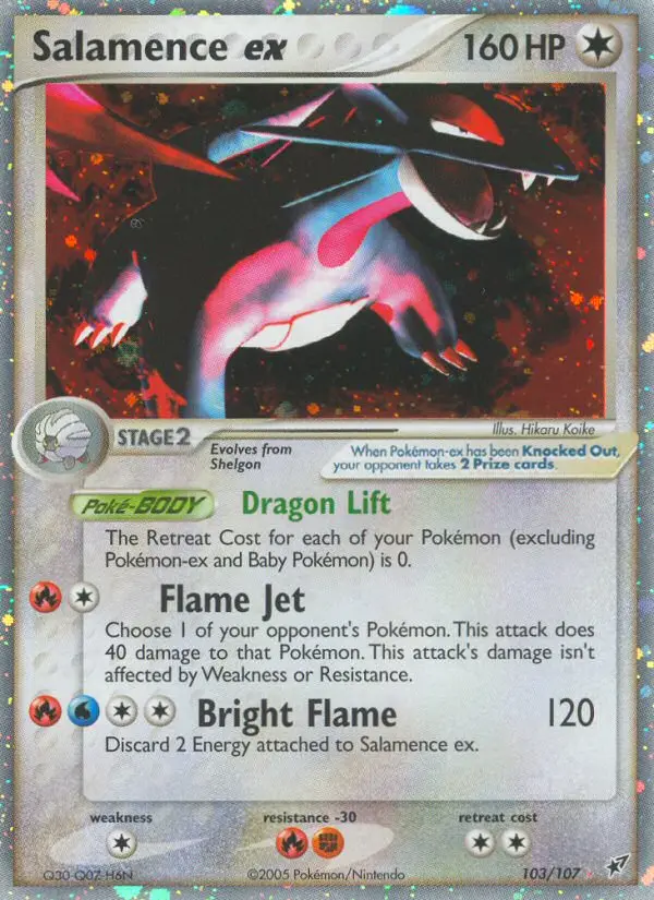 Salamence ex 103 — Deoxys 103, Holofoil finish