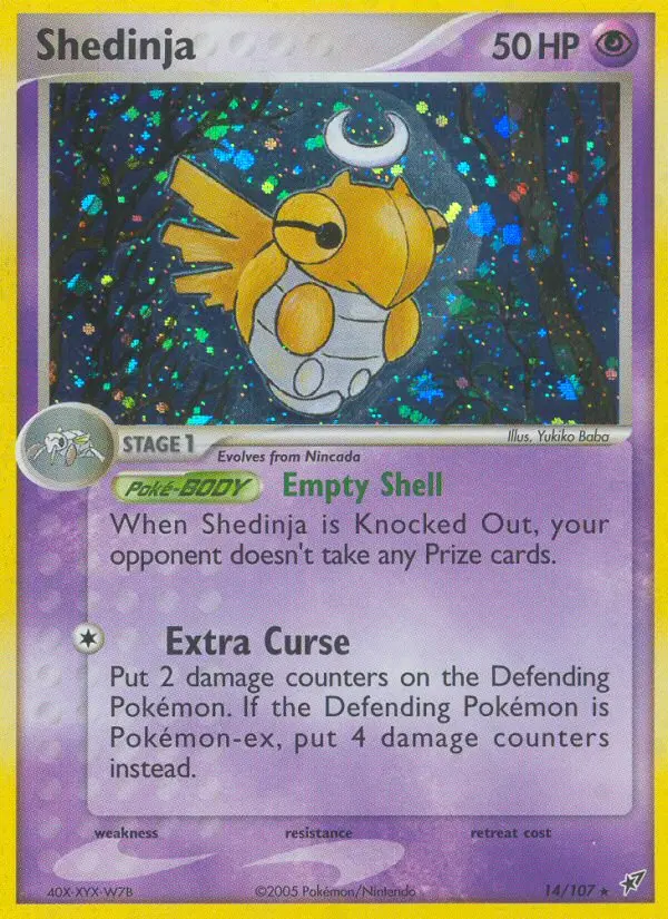 Shedinja 14 — Deoxys 14, Holofoil finish