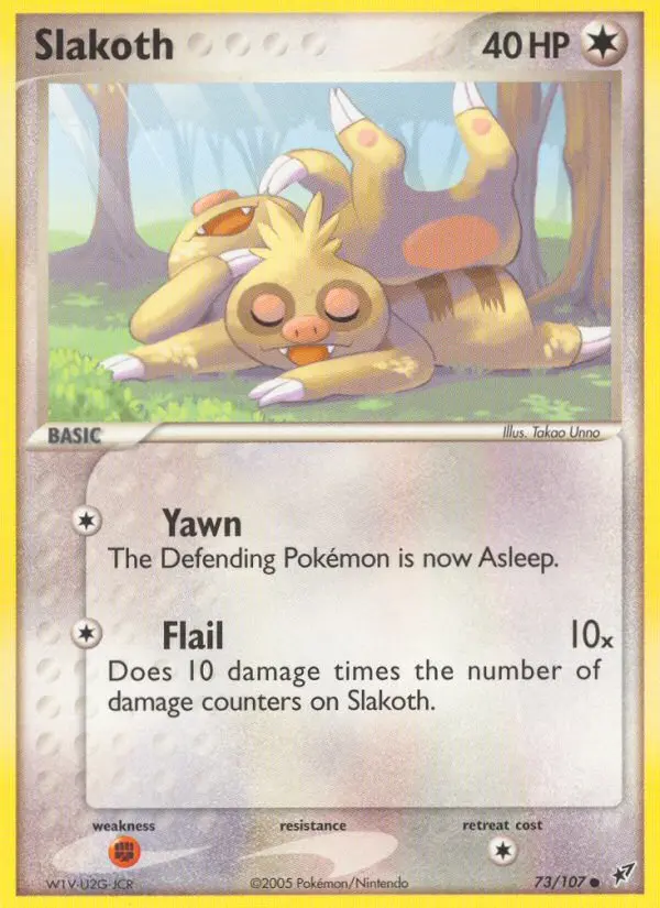 Slakoth 73 card from Deoxys