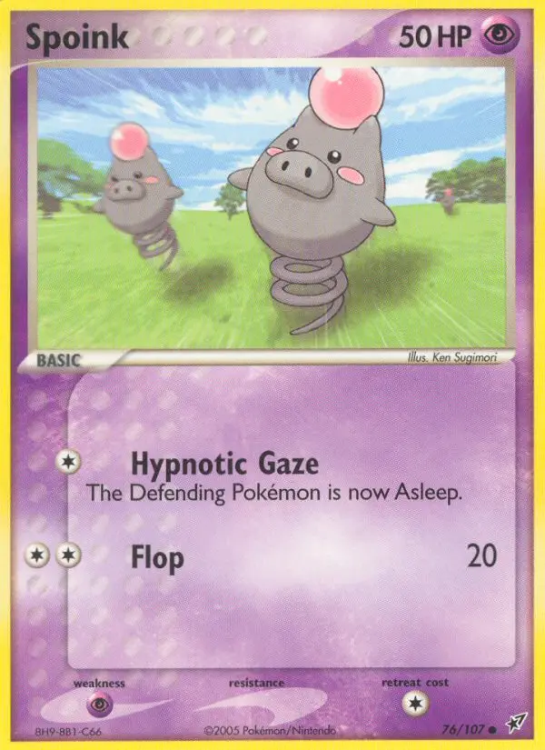 Spoink 76 card from Deoxys