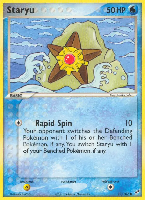 Staryu 77 card from Deoxys