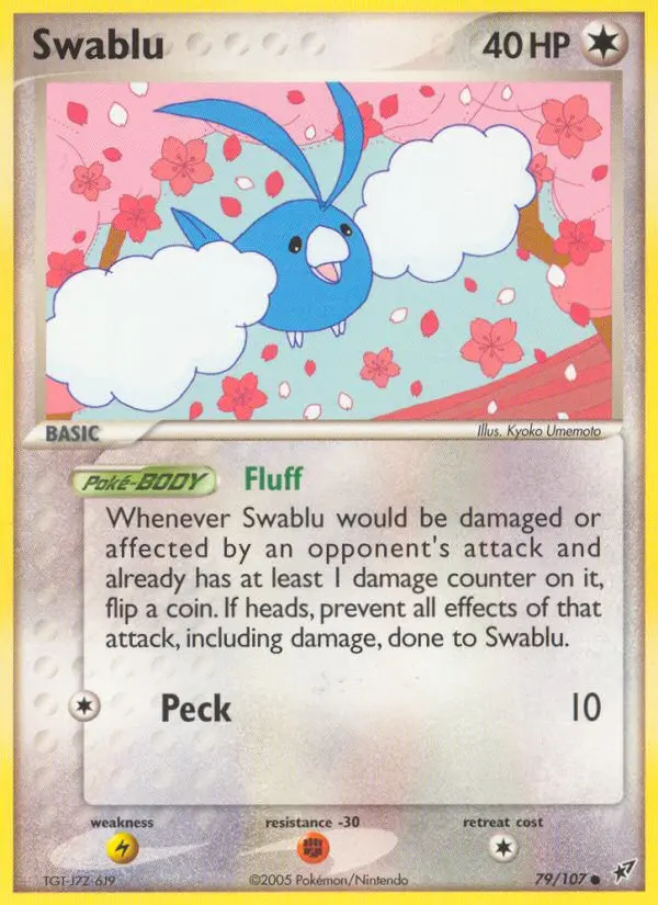 Swablu 79 card from Deoxys