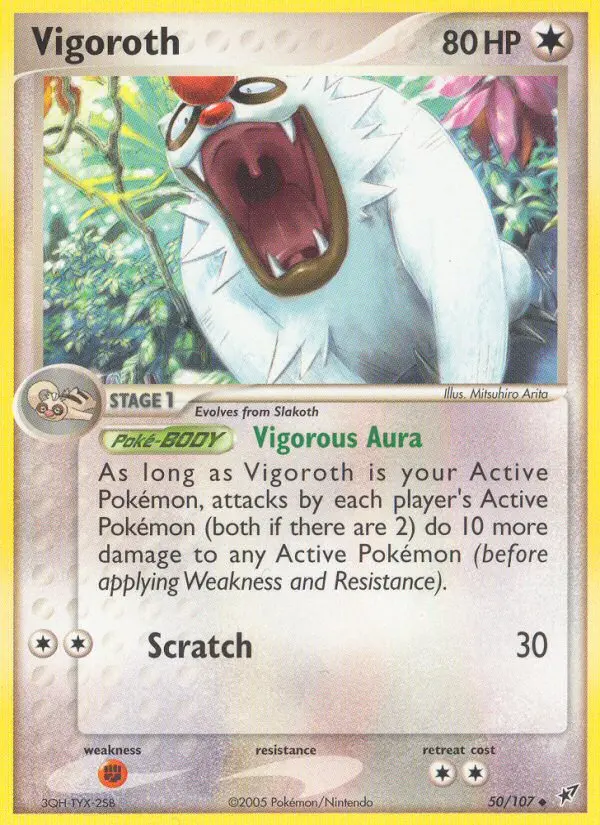 Vigoroth 50 card from Deoxys