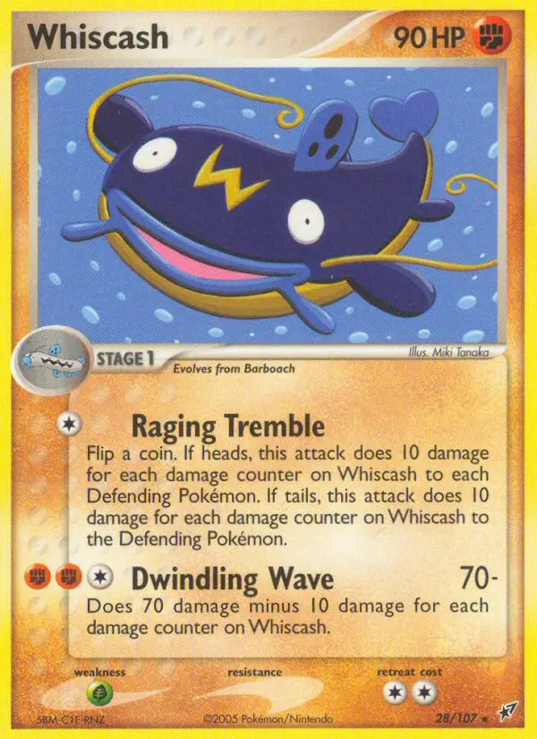 Whiscash 28 card from Deoxys