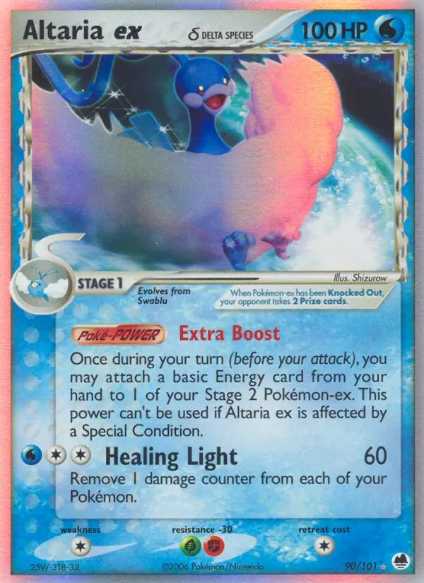 Altaria ex δ 90 card from Dragon Frontiers