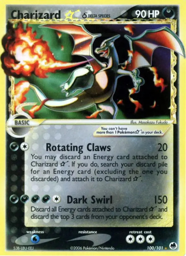 Charizard ★ δ 100 — the most expensive Dragon Frontiers card