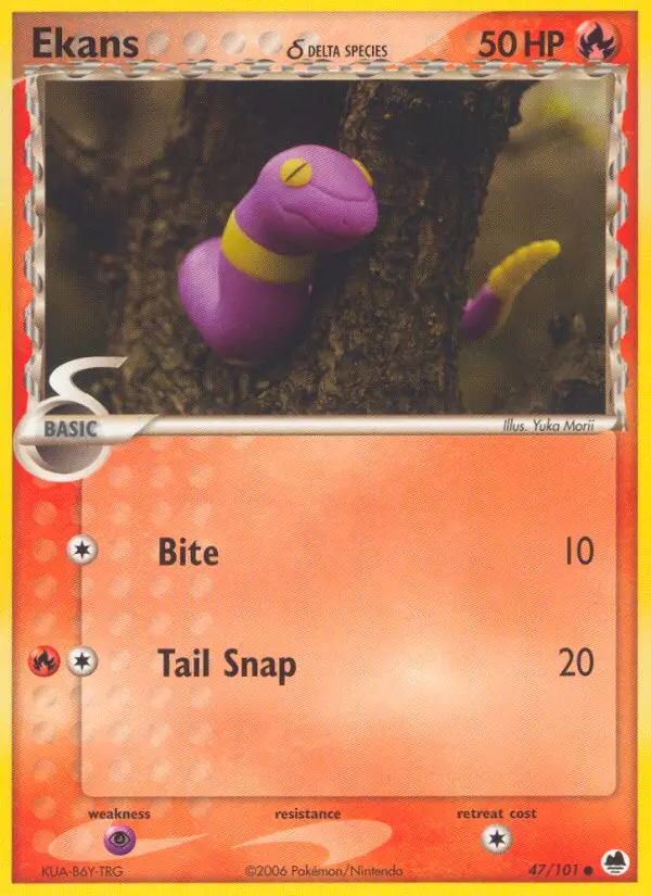 Ekans δ 47 card from Dragon Frontiers