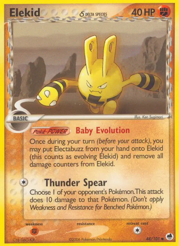 Elekid δ 48 card from Dragon Frontiers