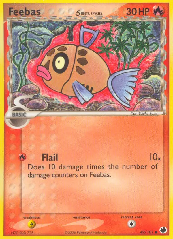 Feebas δ 49 card from Dragon Frontiers