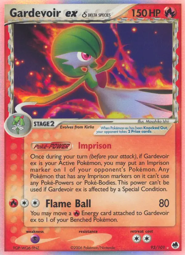Gardevoir ex δ 93 card from Celebrations: Classic Collection