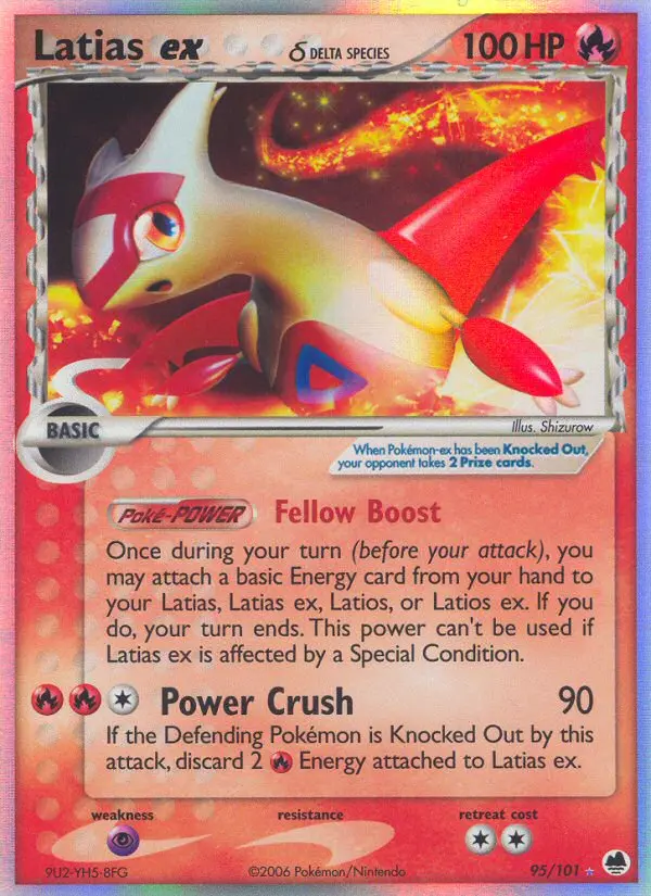 Latias ex δ 95 — Dragon Frontiers 95, Holofoil finish