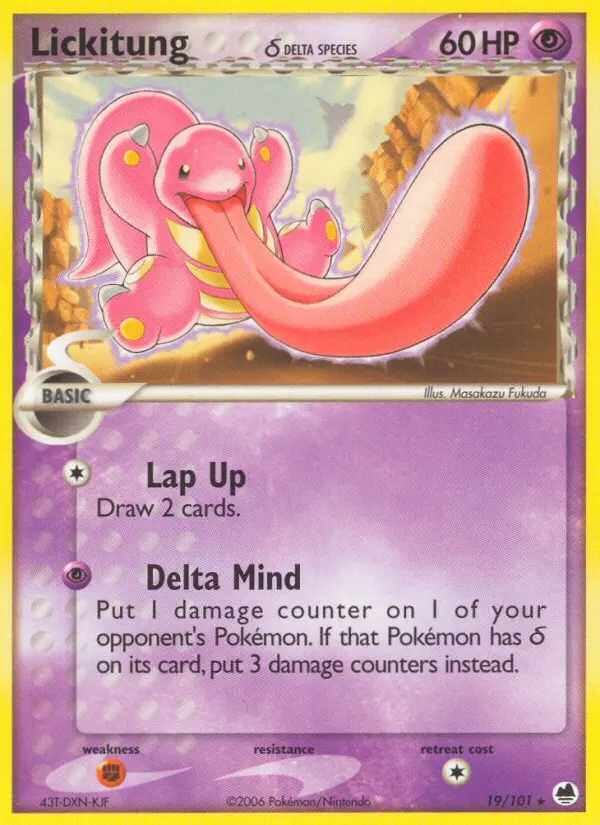 Lickitung δ 19 — Dragon Frontiers 19, Normal finish