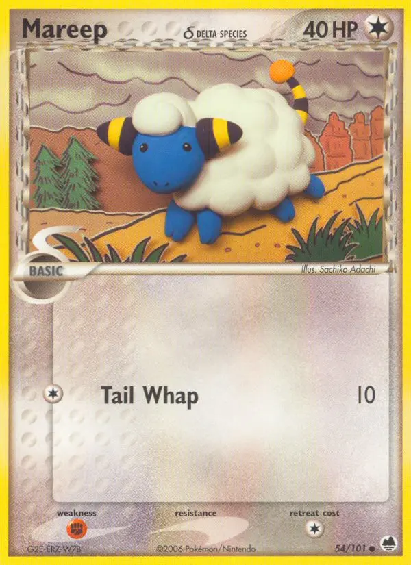 Mareep δ 54 — Dragon Frontiers 54, Normal finish
