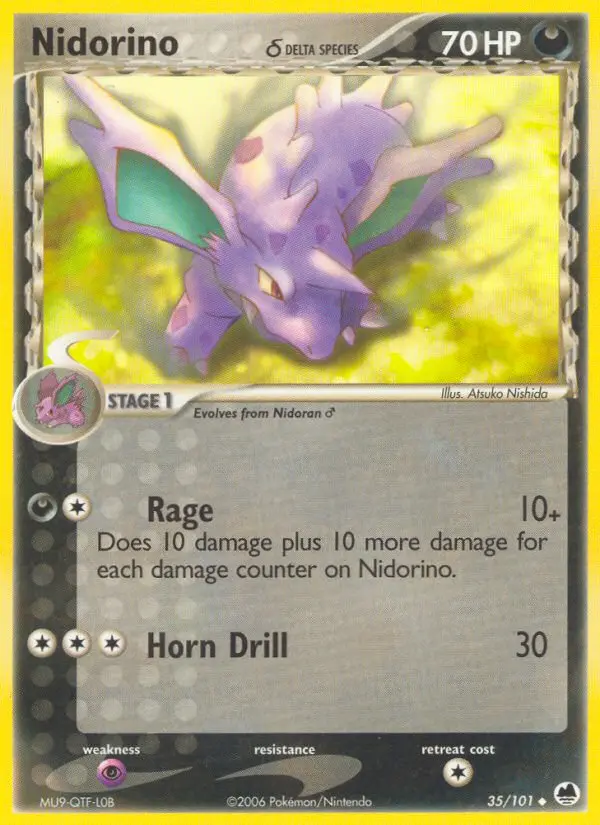 Nidorino δ 35 card from Dragon Frontiers