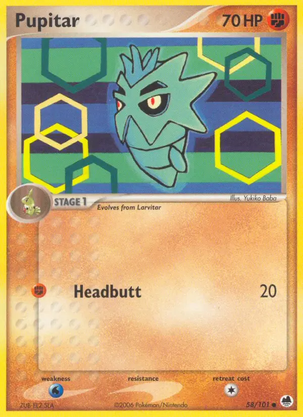 Pupitar 58 card from Dragon Frontiers