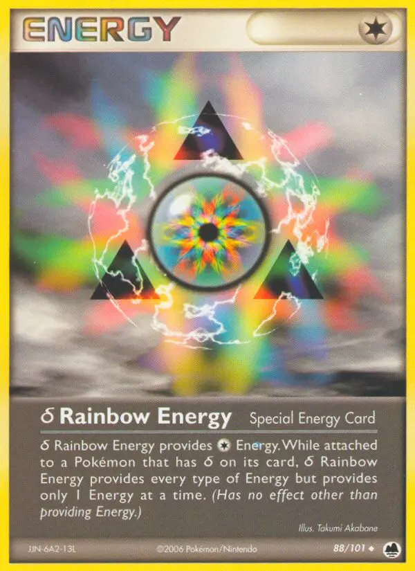 δ Rainbow Energy 88 card from Dragon Frontiers