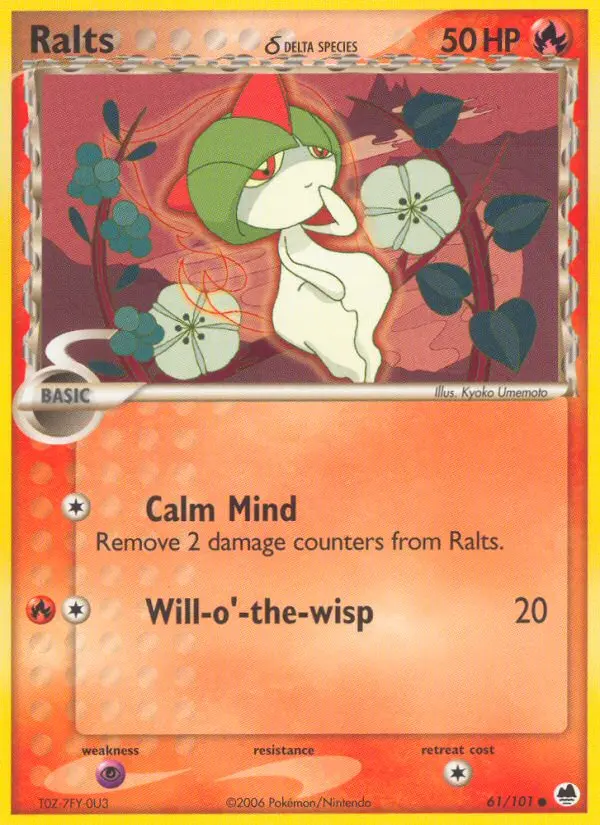 Ralts δ 61 — Dragon Frontiers 61, Normal finish