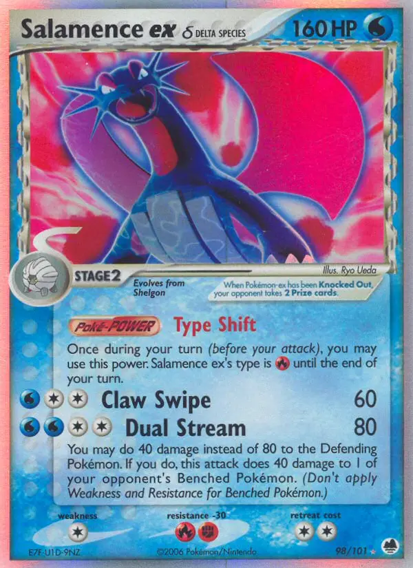 Salamence ex δ 98 — the most expensive Salamence card