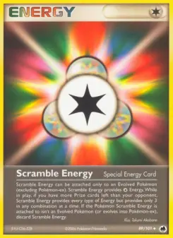 Scramble Energy 89 — shown as an example of the Reverse Holofoil finish