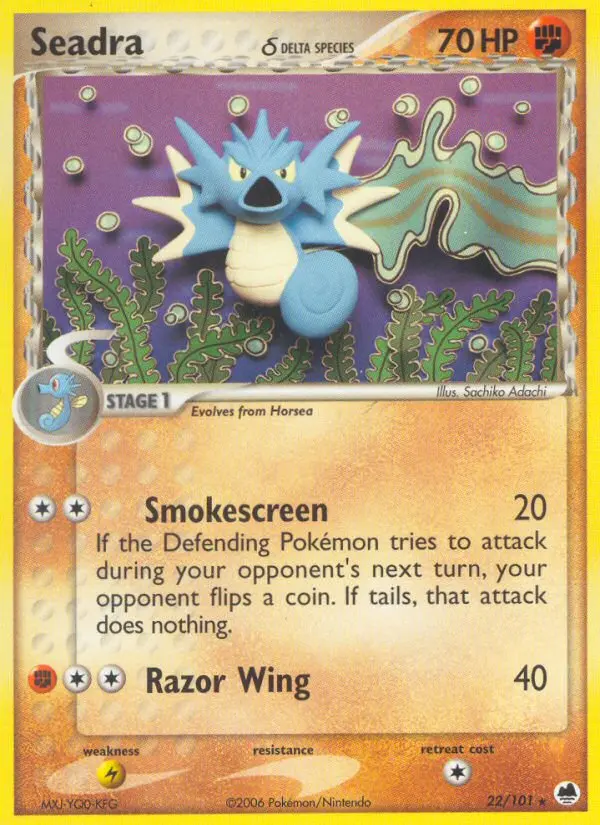 Seadra δ 22 card from Dragon Frontiers