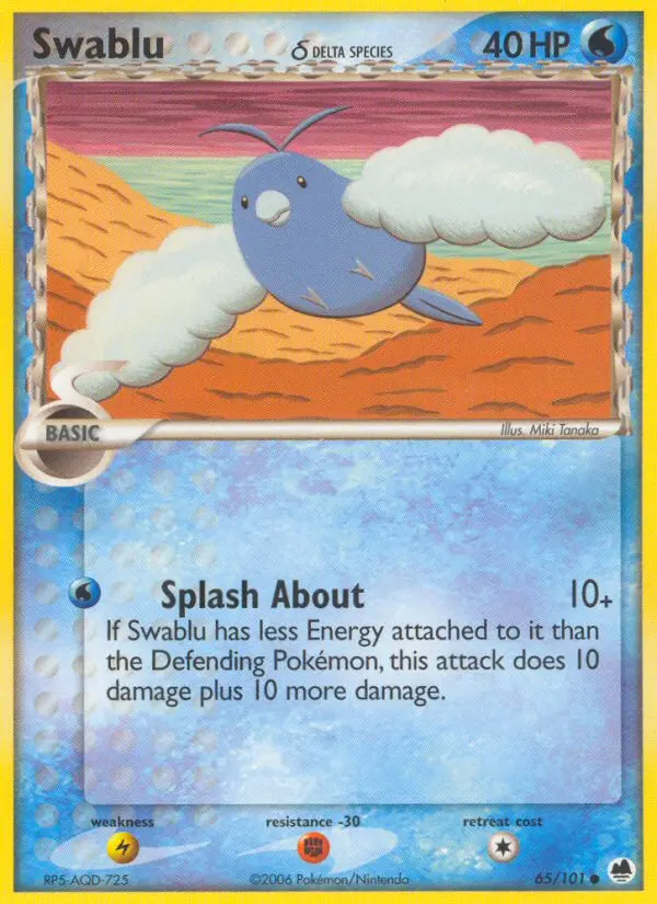 Swablu δ 65 card from Dragon Frontiers