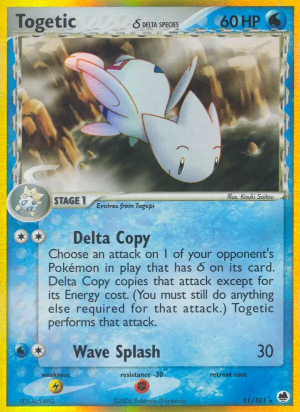 Togetic δ 11 — Dragon Frontiers 11, Holofoil finish