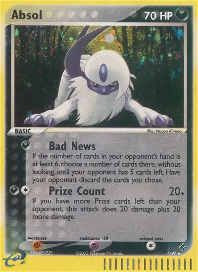 Absol 1 — Dragon 1, Holofoil finish
