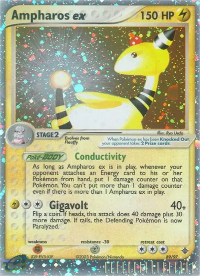 Ampharos ex 89 card from Dragon