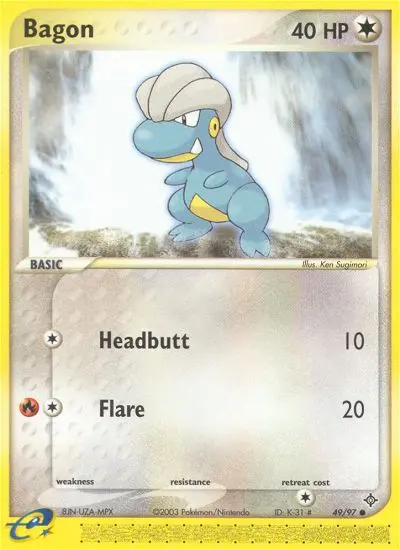 Bagon 49 card from Dragon