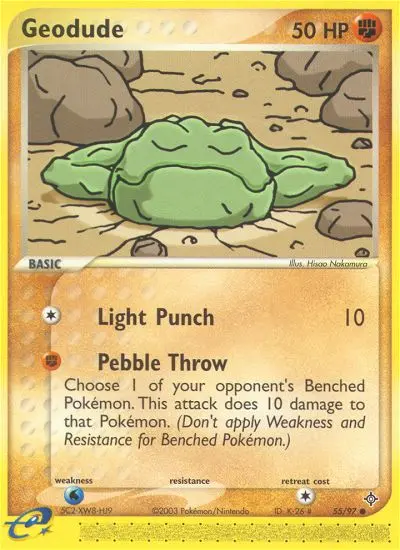Geodude 55 card from Dragon