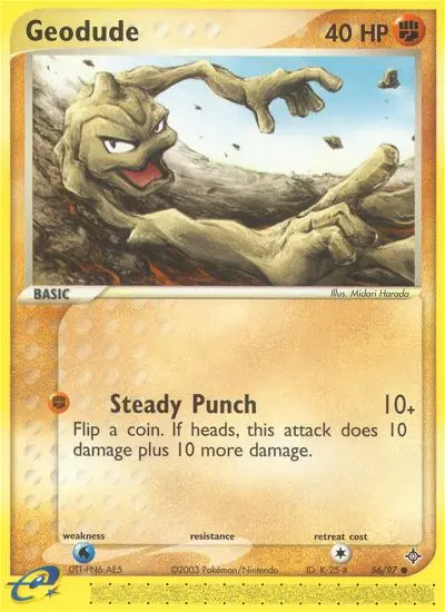 Geodude 56 card from Dragon