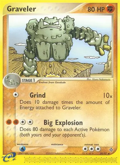 Graveler 29 card from Dragon