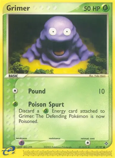 Grimer 57 card from Dragon