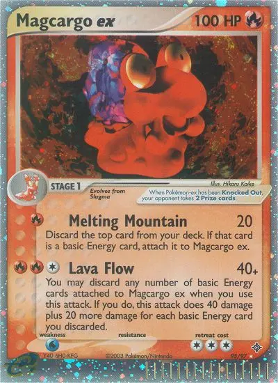 Magcargo ex 95 card from Dragon