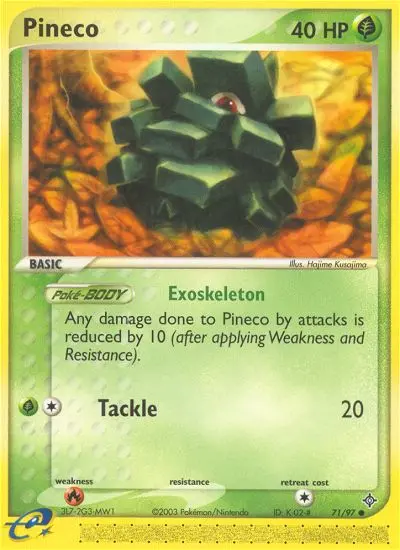 Pineco 71 card from Dragon